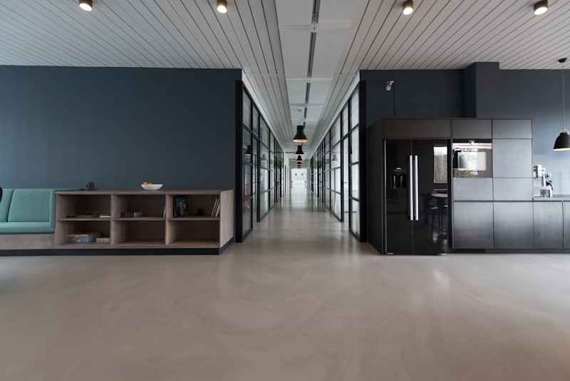Modern development workspace with multiple monitors